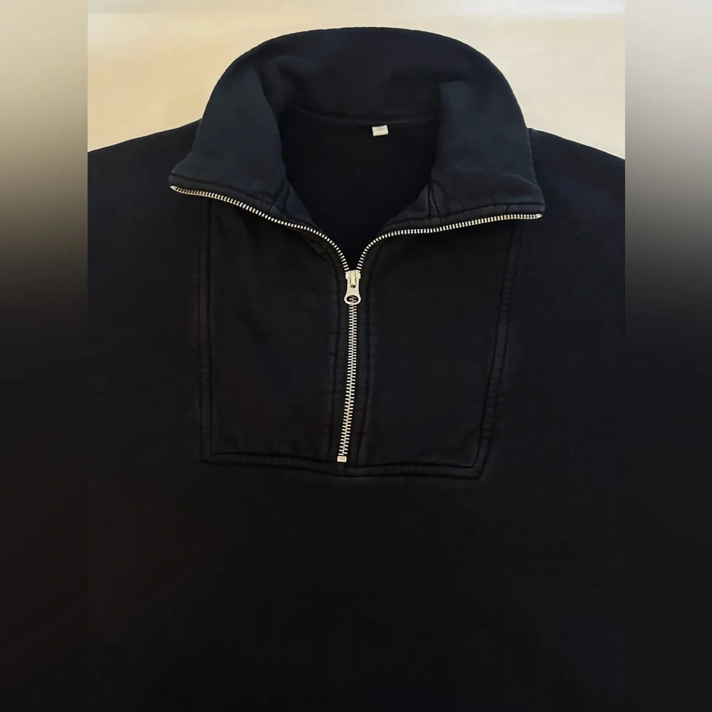 & OTHER STORIES STOCKHOLM Sweatshirt Women S Oversize 1/2 Zip Fleece Mock Neck - Picture 7 of 11